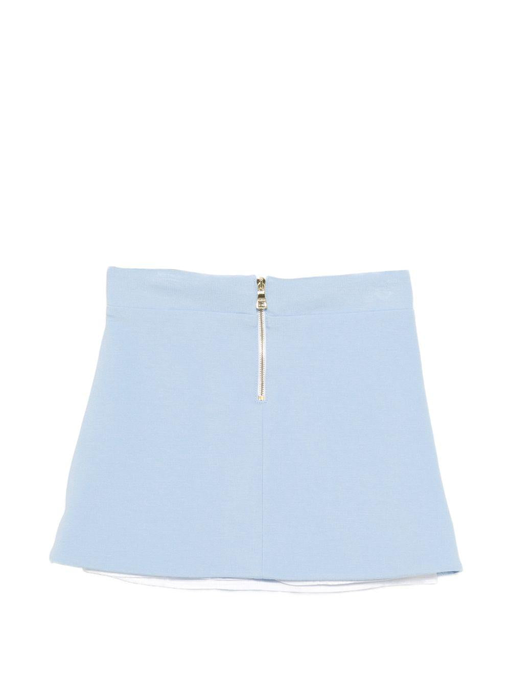 Gonna per bambina Balmain Kids azzurra con dettagli bottoni - Rubino Kids