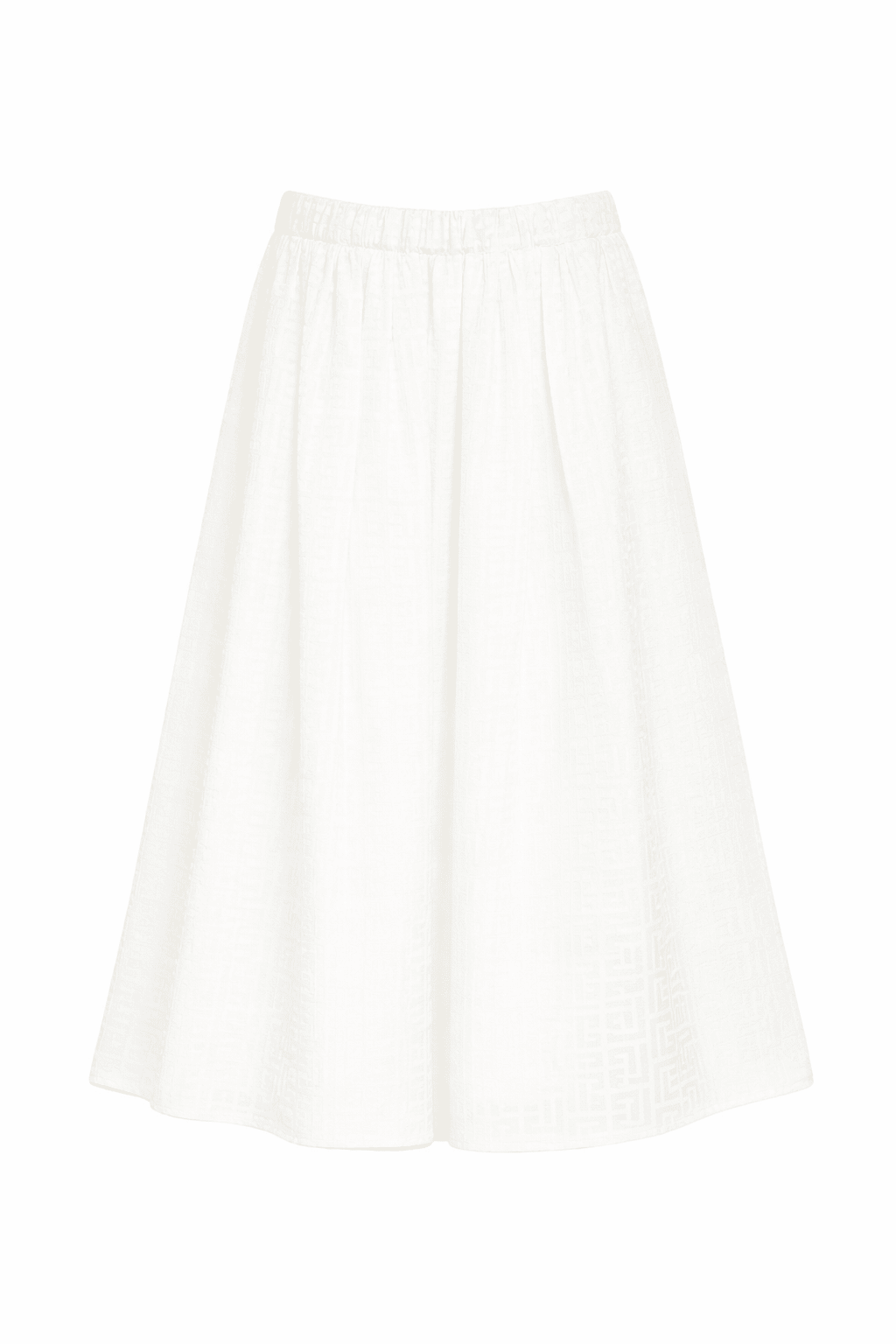 Gonna per bambina Balmain Kids bianca con stampa monogramma all - over - Rubino Kids