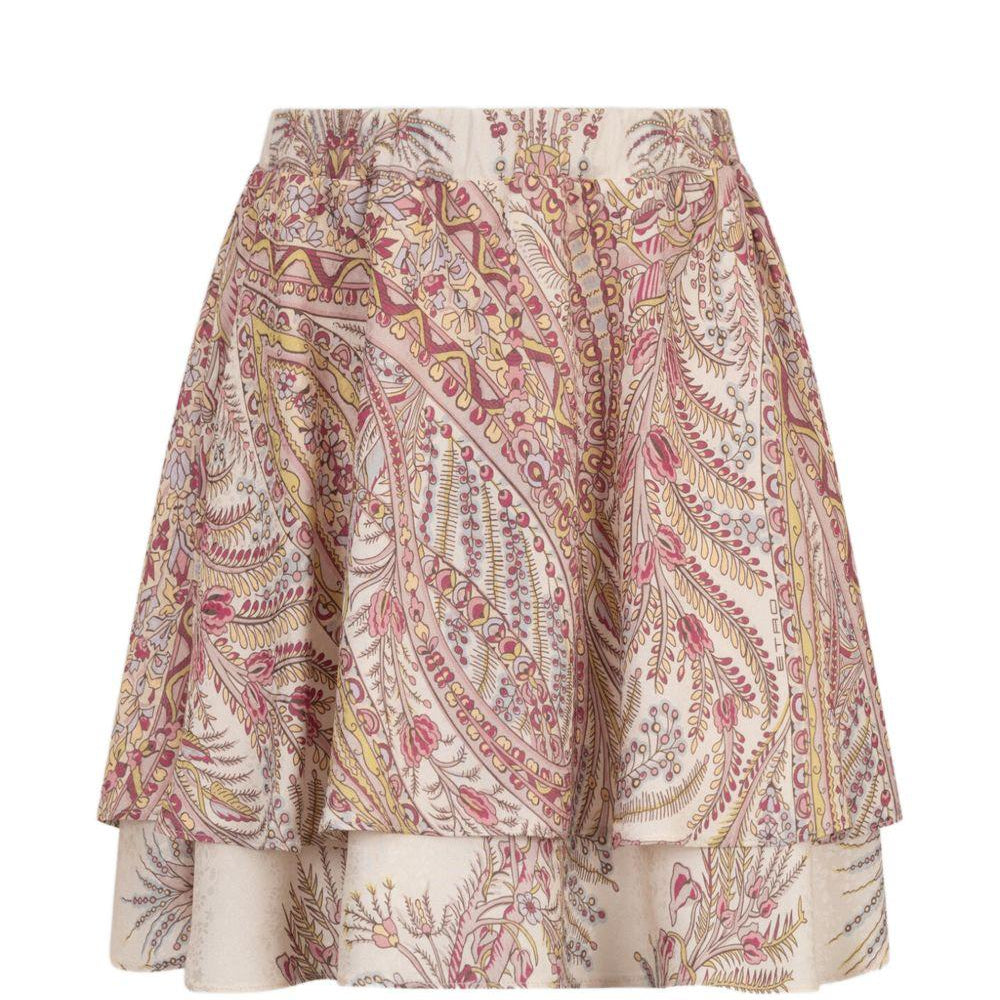 Gonna per bambina ETRO KIDS beige con stampa paisley - Rubino Kids