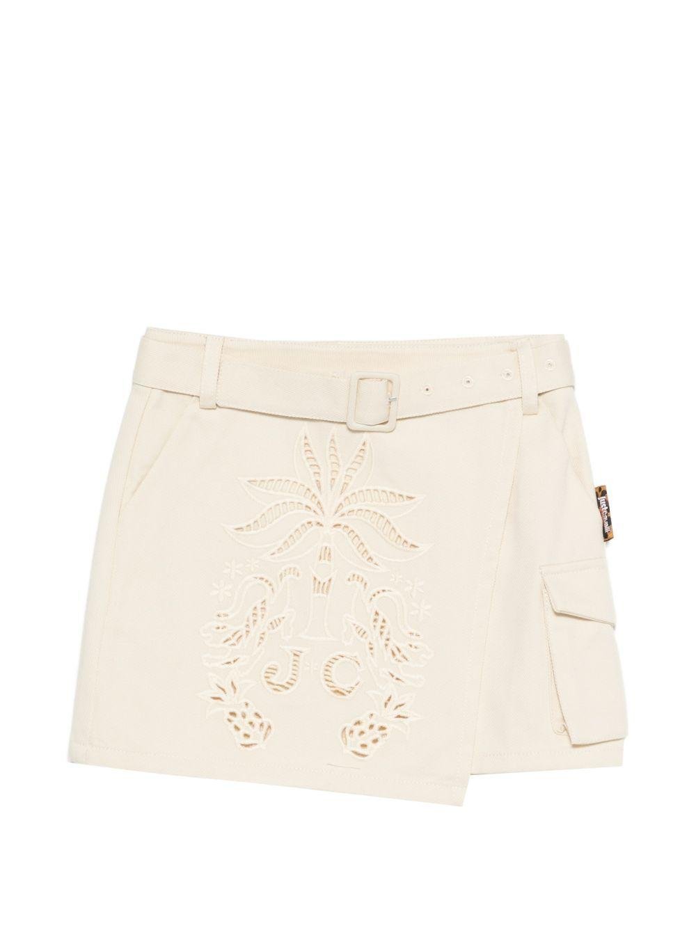 Gonna per bambina Just Cavalli Kids beige con design cut - out - Rubino Kids