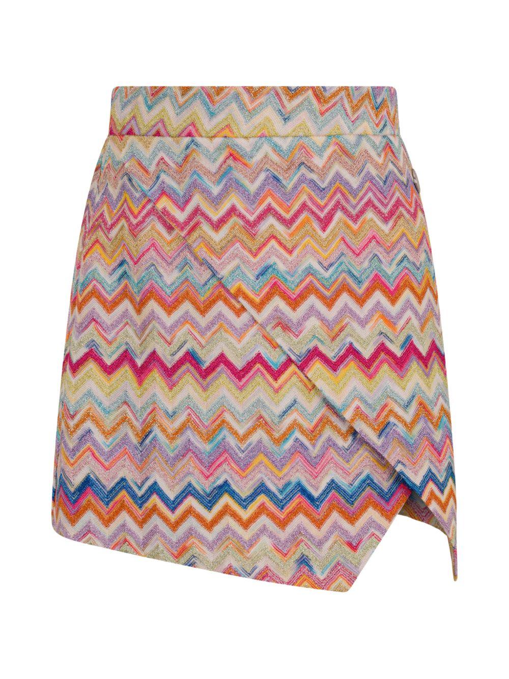 Gonna per bambina Missoni Kids multicolore con motivo a zigzag - Rubino Kids