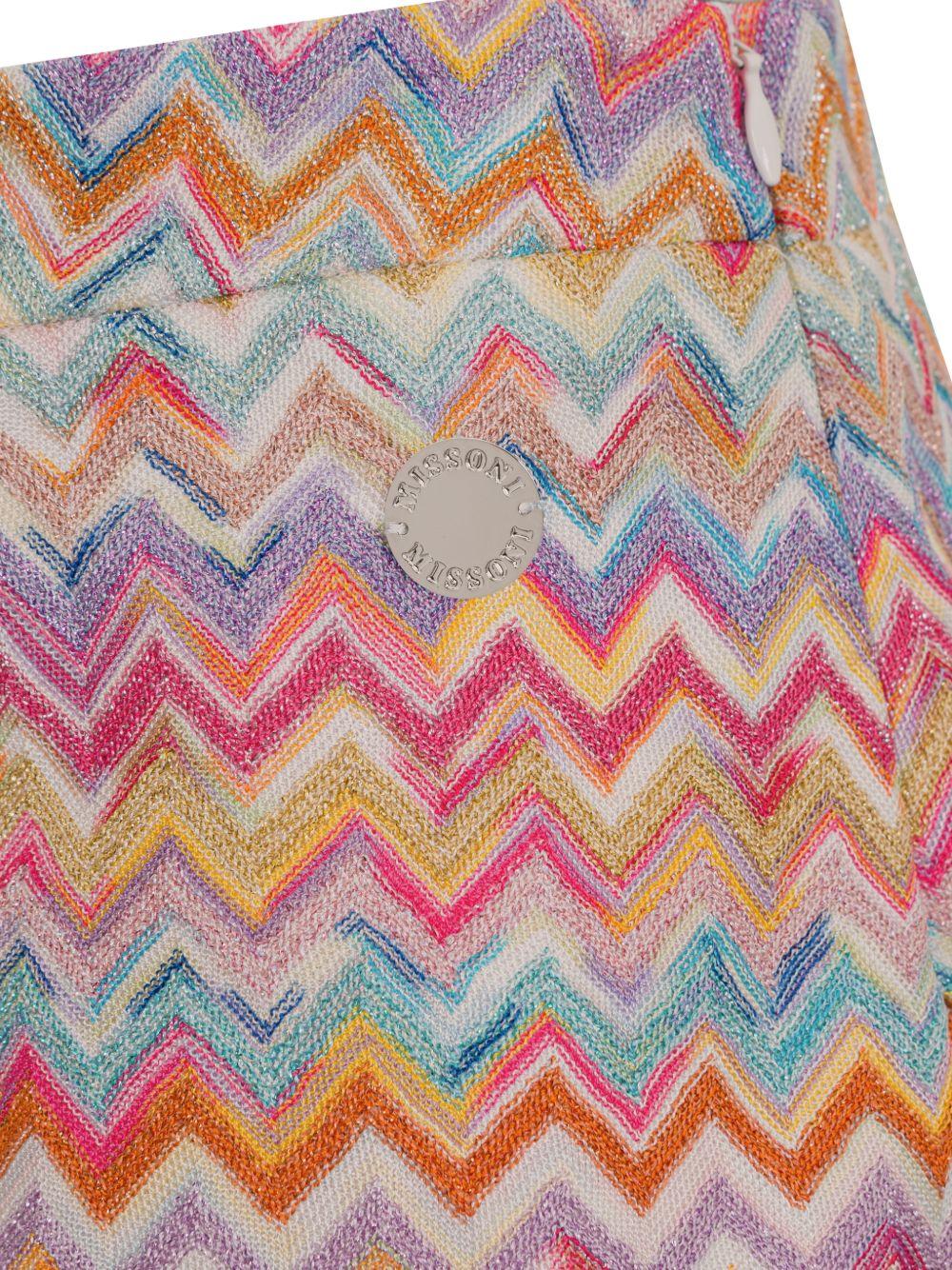 Gonna per bambina Missoni Kids multicolore con motivo a zigzag - Rubino Kids