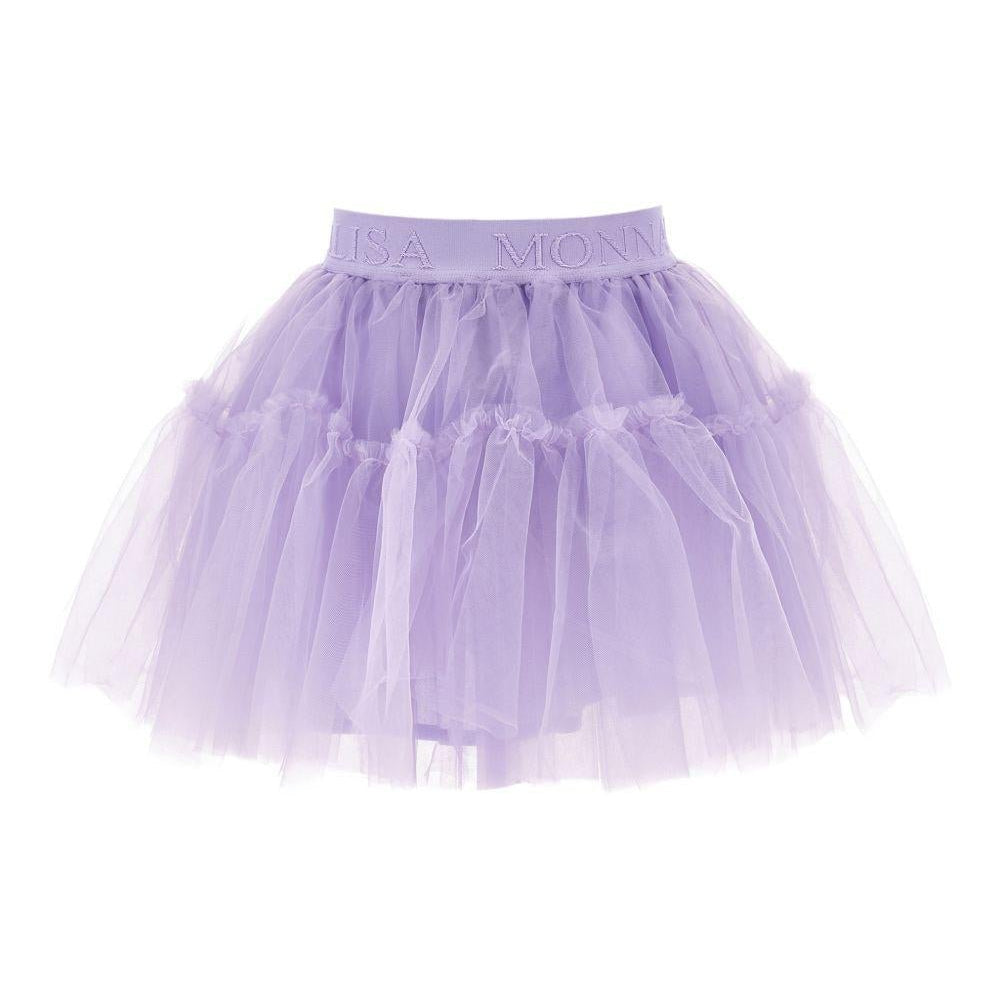 Gonna per bambina Monnalisa viola con ruches - Rubino Kids