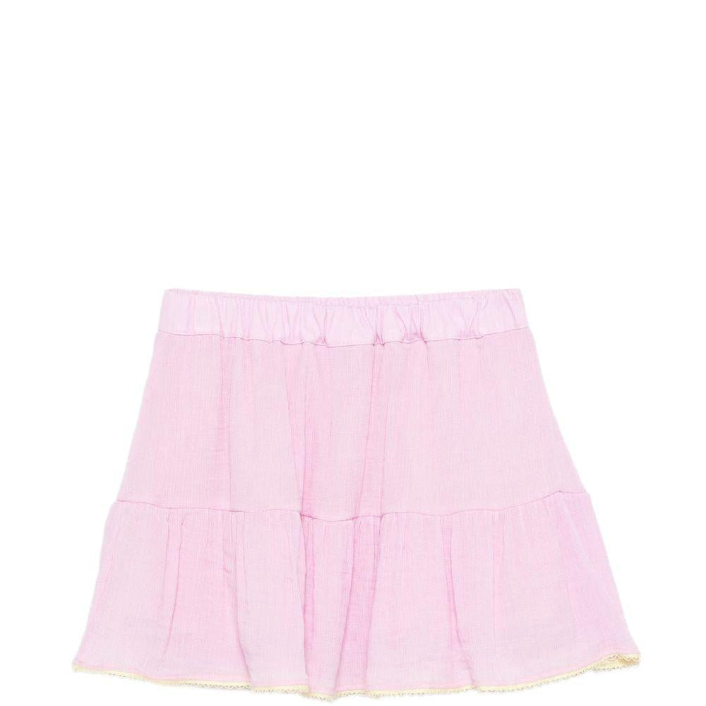 Gonna per bambina MSGM Kids rosa con design a balze - Rubino Kids