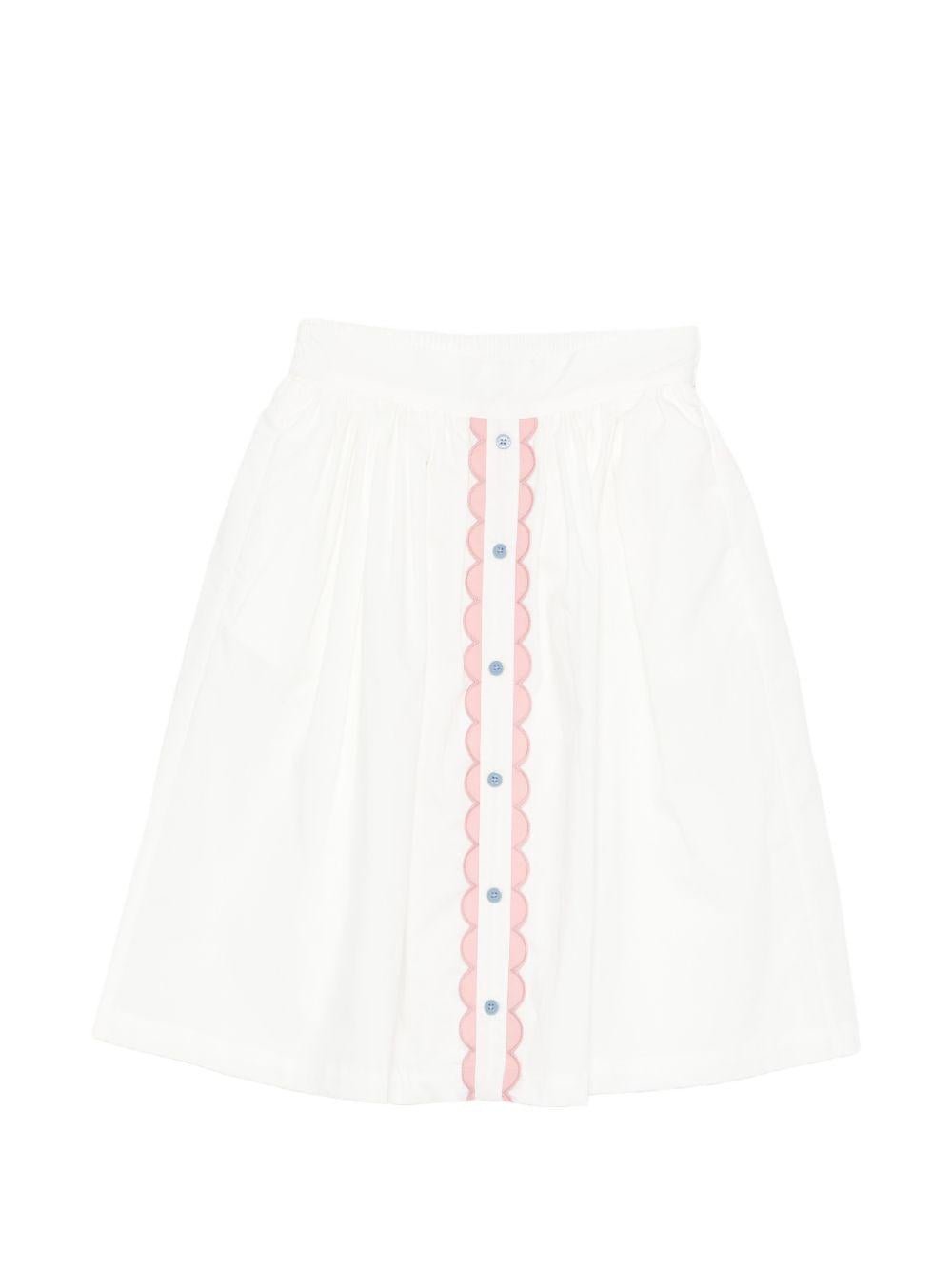 Gonna per bambina Stella McCartney Kids bianca con design a pieghe - Rubino Kids