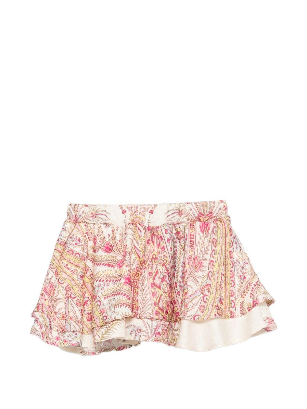 Gonna per neonata Etro Kids rosa con stampa paisley - Rubino Kids