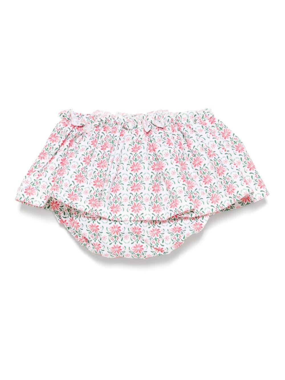 Gonna per neonata Mariella Ferrari bianco a fiori - Rubino Kids