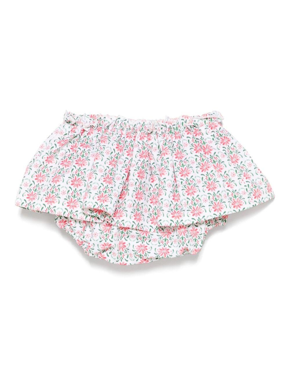 Gonna per neonata Mariella Ferrari bianco a fiori - Rubino Kids