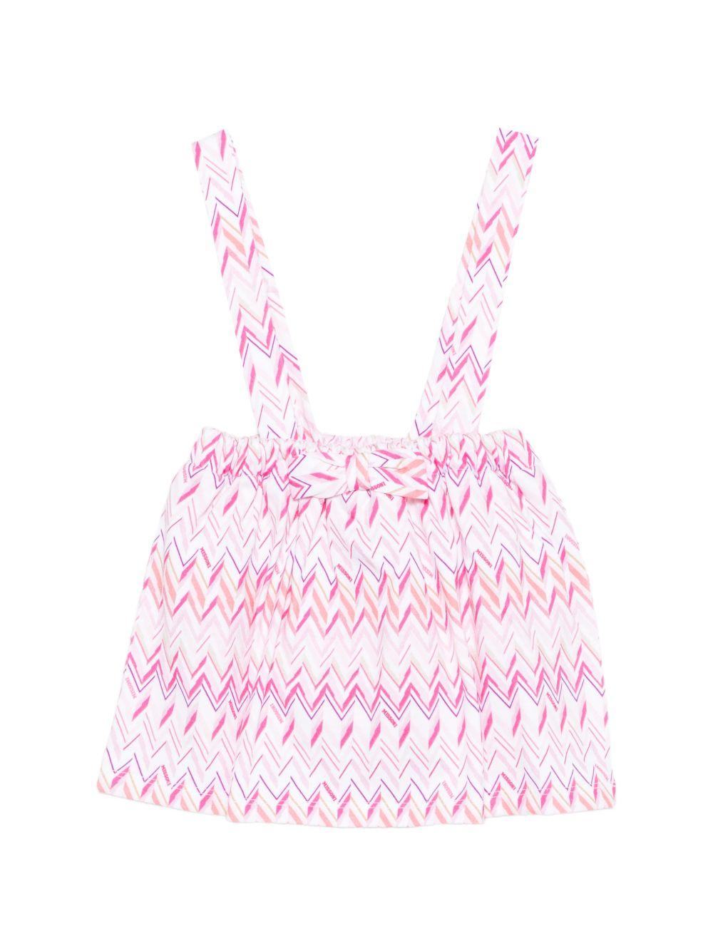 Gonna per neonata Missoni Kids multicolore con motivo a zig zag - Rubino Kids
