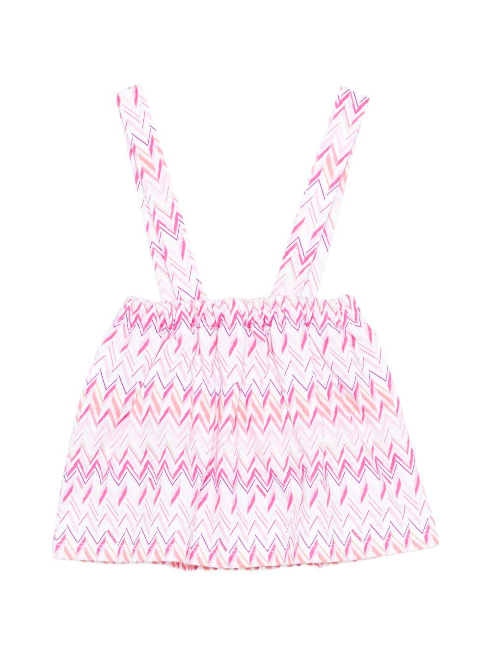 Gonna per neonata Missoni Kids multicolore con motivo a zig zag - Rubino Kids