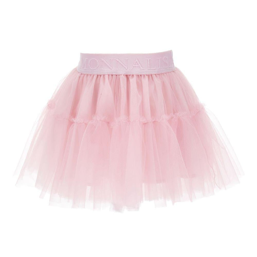 Gonna per neonata Monnalisa rosa con banda logo - Rubino Kids