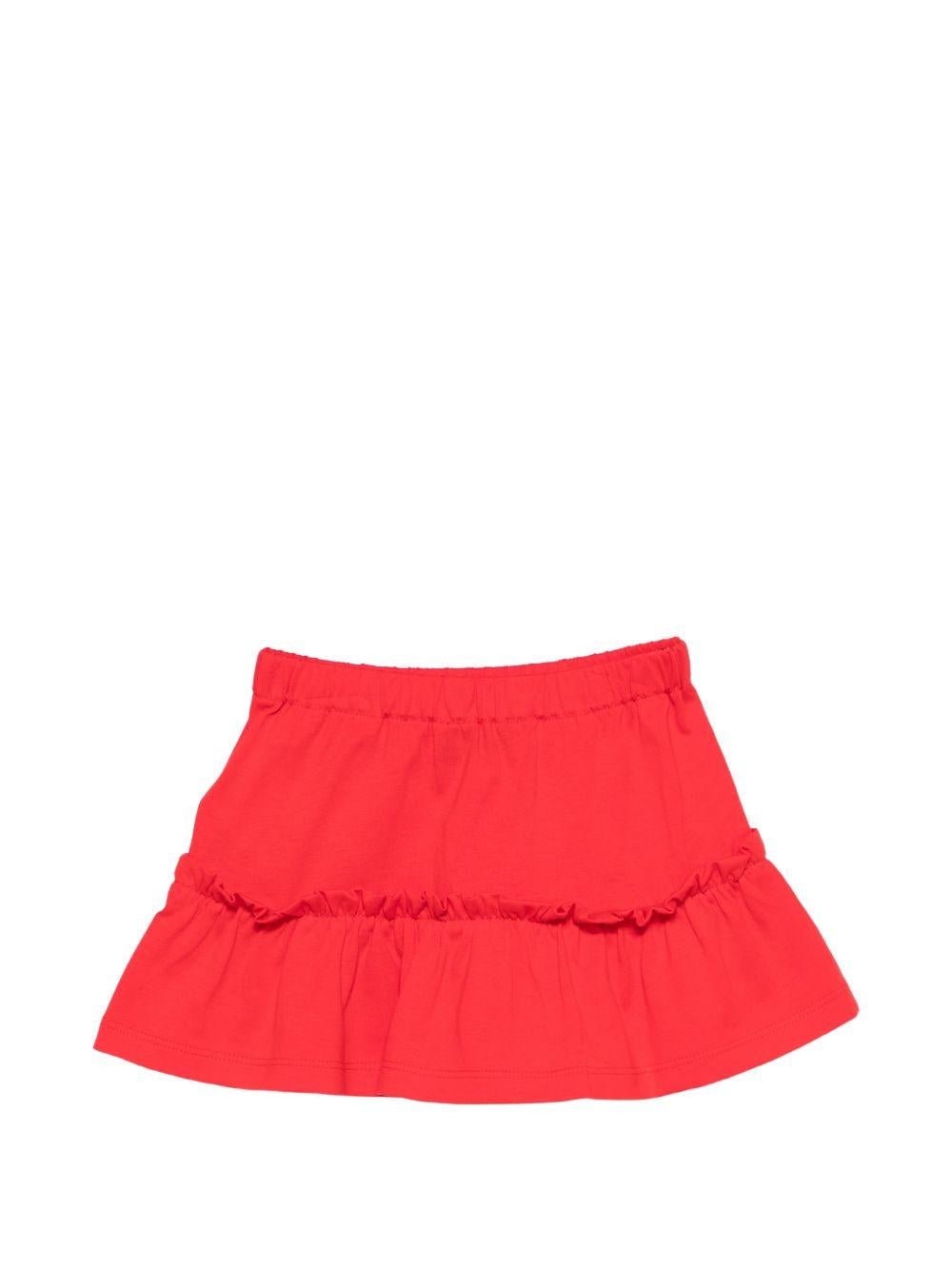 Gonna per neonata Moschino Kids rosso con stampa orsetto - Rubino Kids