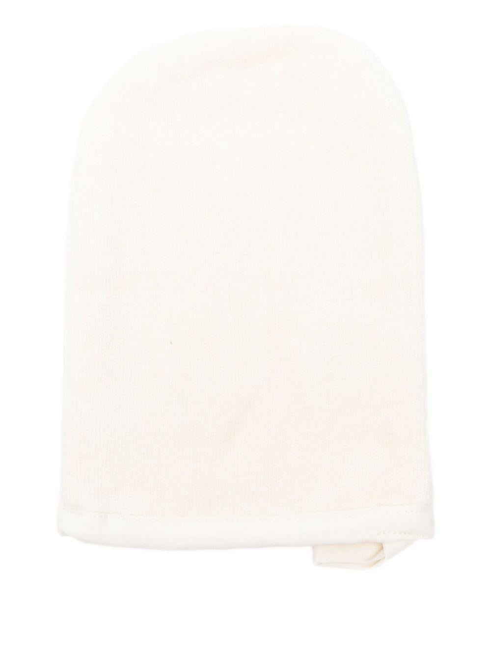 Guanto da bagno per neonati Avery Row beige in cotone biologico - Rubino Kids