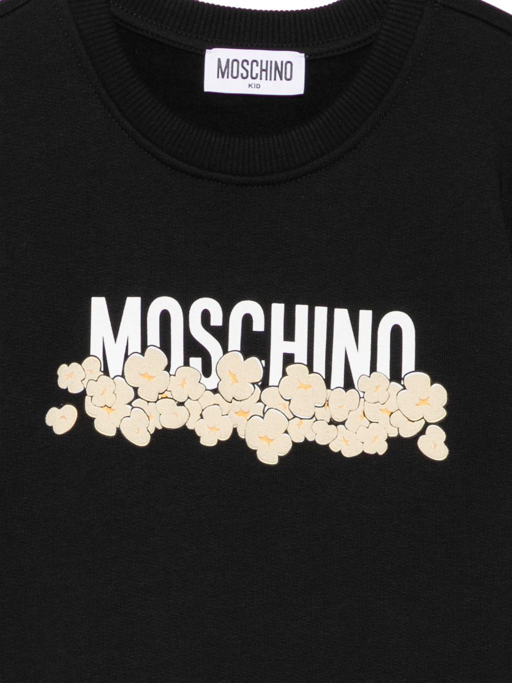 Abito per bambina Moschino Kids nero con stampa grafica HDV0IBLCA83 60100 MOSCHINO KIDS