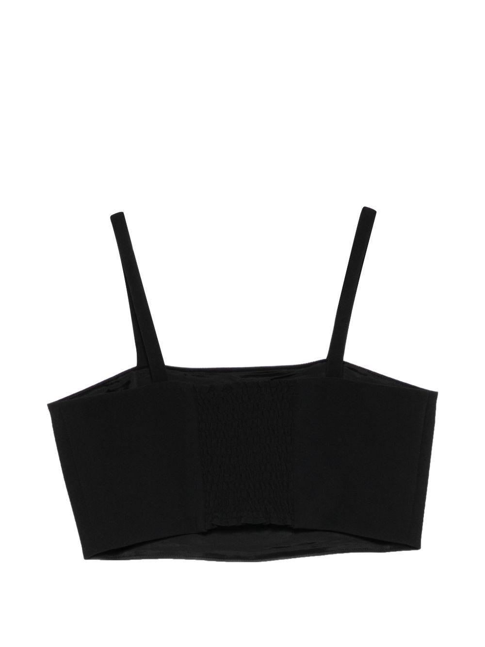 Top per bambina Elisabetta Franchi al Mia Bambina nero con logo sul davanti EFTO0140GA022 N000 ElISABETTA FRANCHI