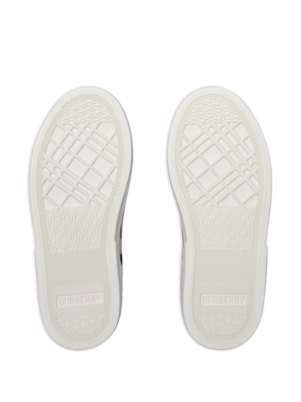Sneakers per bambini Burberry Kids bianche con inserti con motivo Vintage Check 8122647 B9368 BURBERRY KIDS