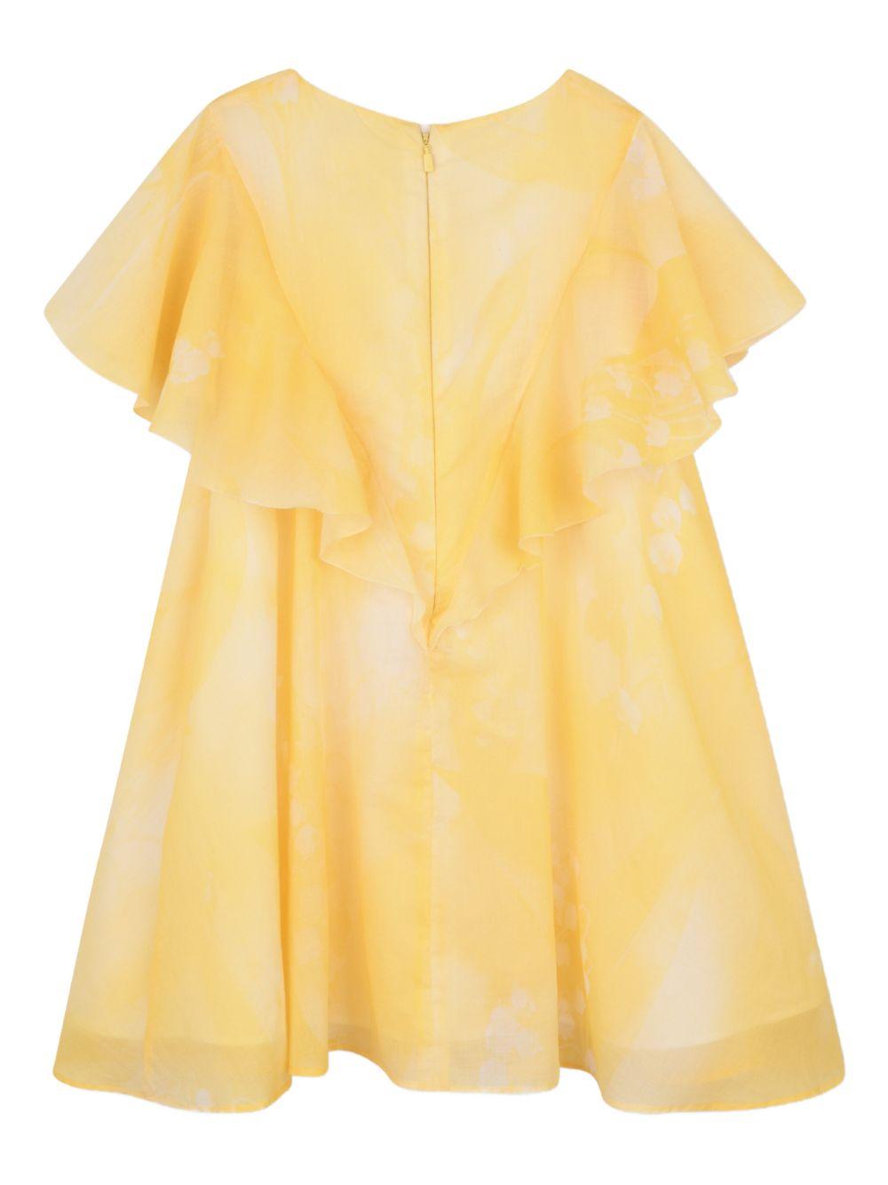 Abito per bambina Givenchy Kids giallo con zip e logo H31256 524 GIVENCHY KIDS