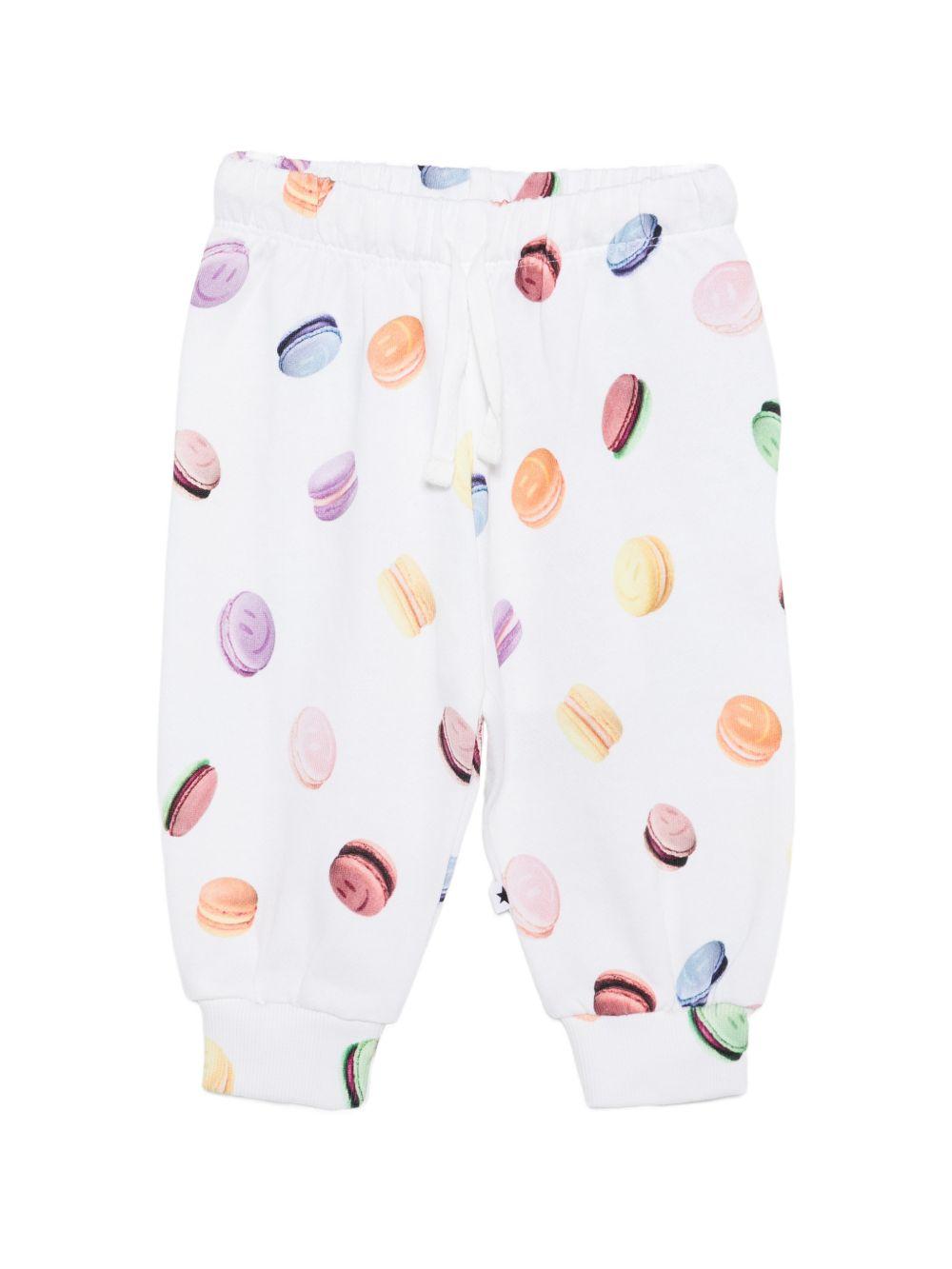 Pantaloni per neonati Molo beige con fantasia simeon 6S26I205 9571 MOLO KIDS
