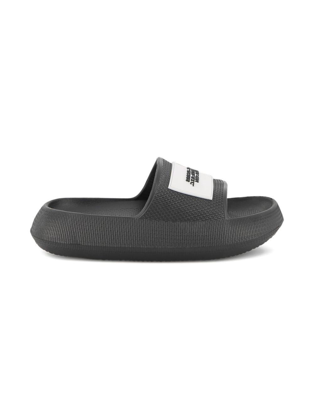 Ciabatte per bambini The Marc Jacobs Kids nere con logo in rilievo W60827 09B THE MARC JACOBS KIDS
