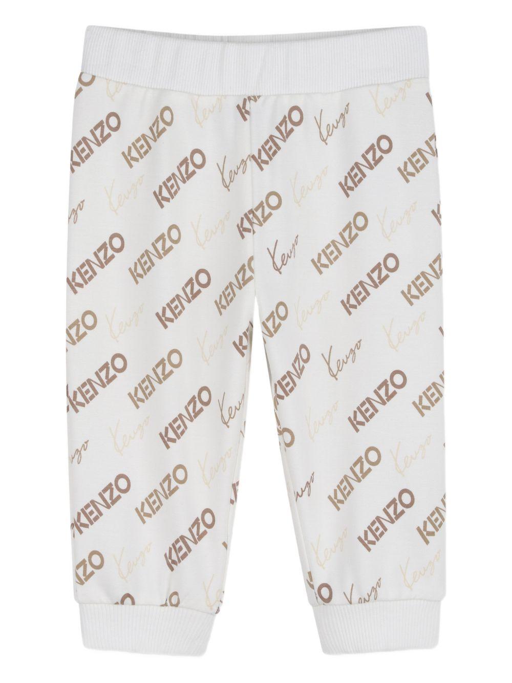 Tuta sportiva per neonato Kenzo Kids bianca con stampa K61705 117 KENZO KIDS