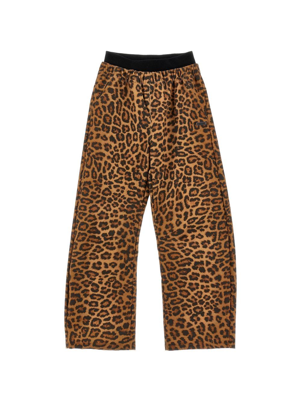 Pantaloni per bambina Monnalisa Kids marroni con stampa animalier 41H406 8623 0080 MONNALISA KIDS
