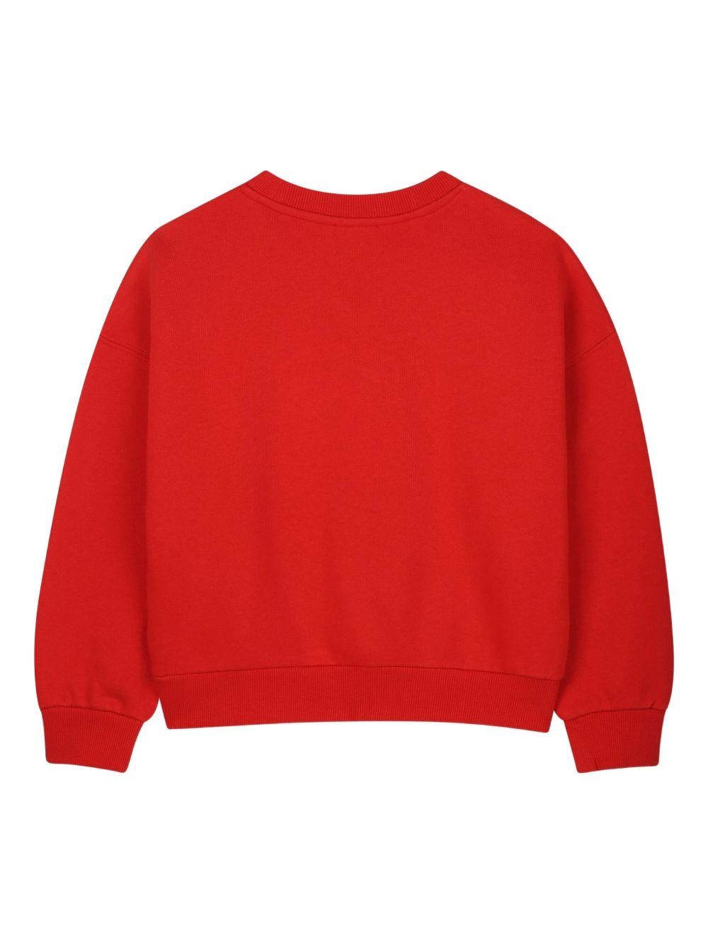 Felpa per bambina Kenzo Kids rosso con stampa a fiori K61357 968 KENZO KIDS