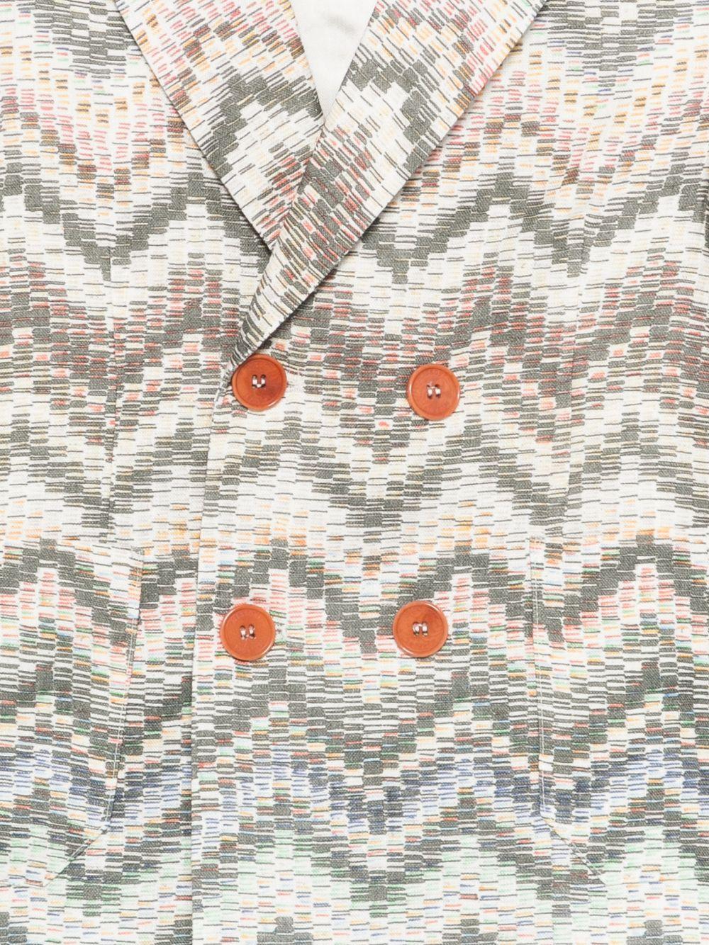 Giacche per bambino Missoni Kids beige con motivo a zig-zag MY2P00 P0595 998 MISSONI KIDS