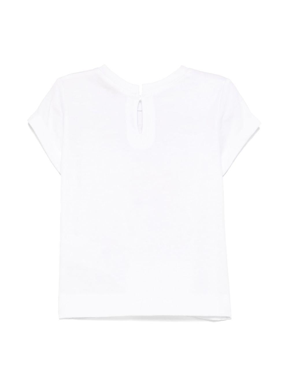T-shirt per neonata Monnalisa bianco con motivo Alice x Disney 39E610 5002 0099 MONNALISA