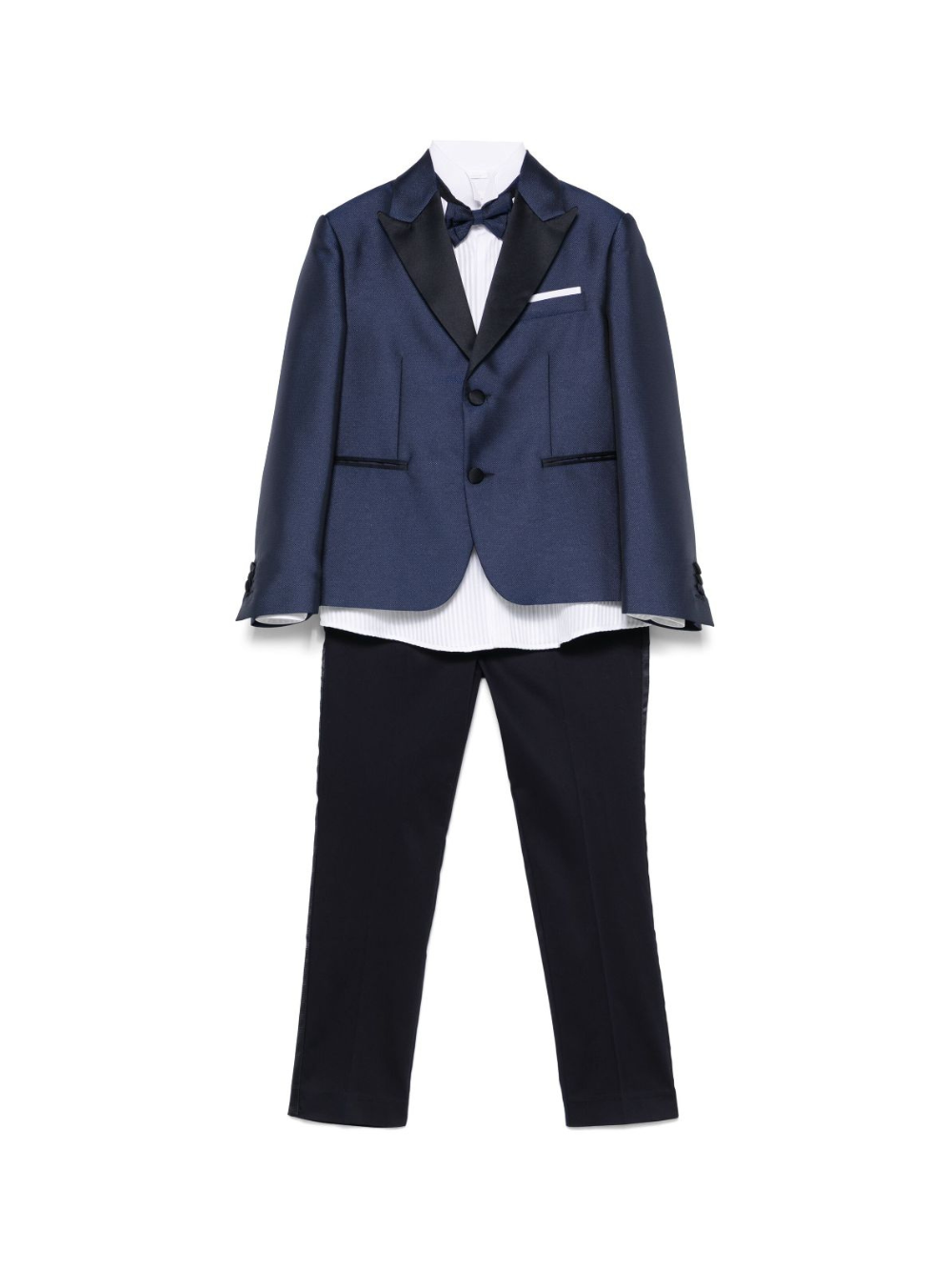 Completo tre pezzi comfort per bambino Colorichiari blu con effetto plissettato MC507951 2852 60 COLORICHIARI