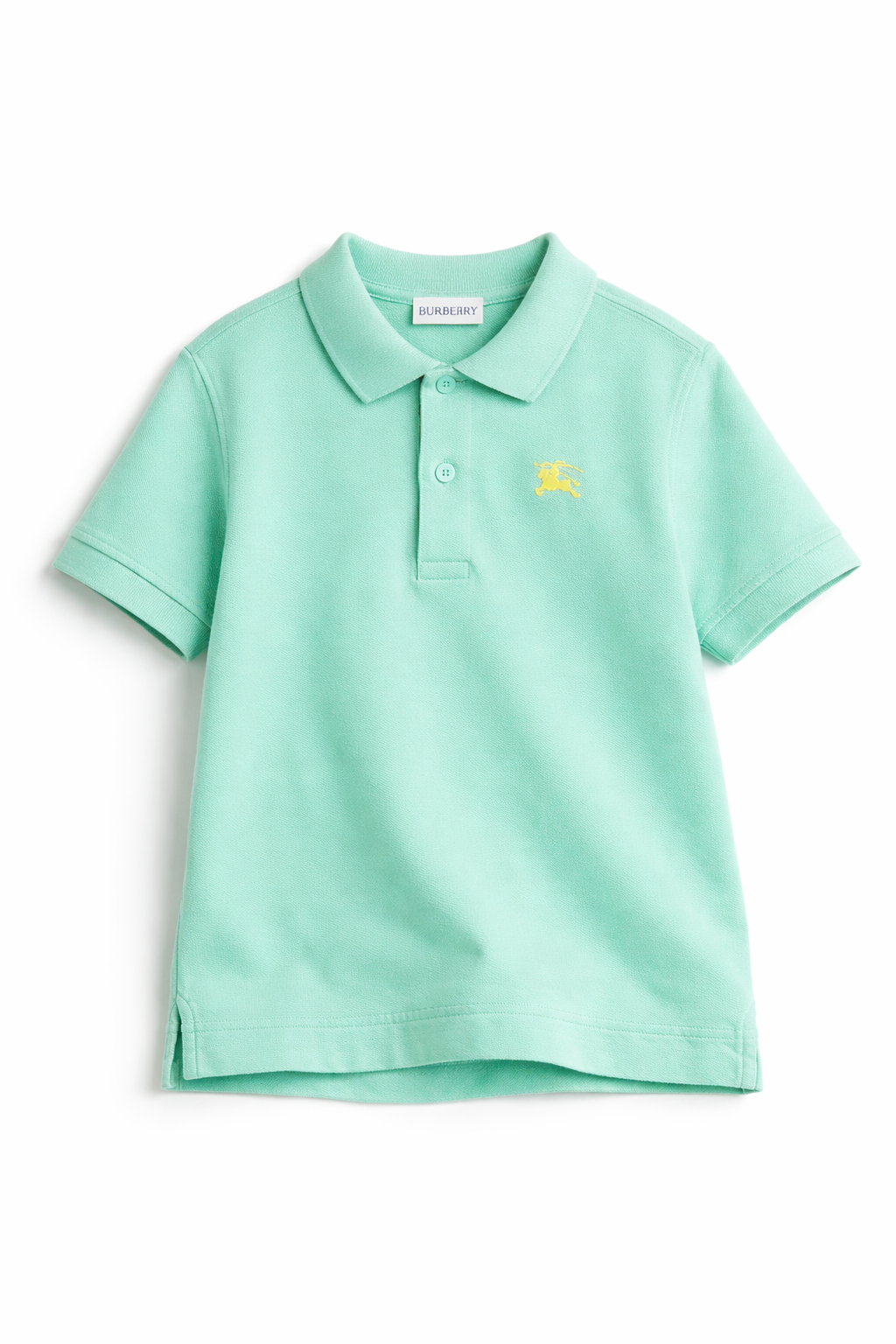 T-shirt per bambino Burberry Kids verde con ricamo Equestrian Knight 8117969 A2633 BURBERRY KIDS