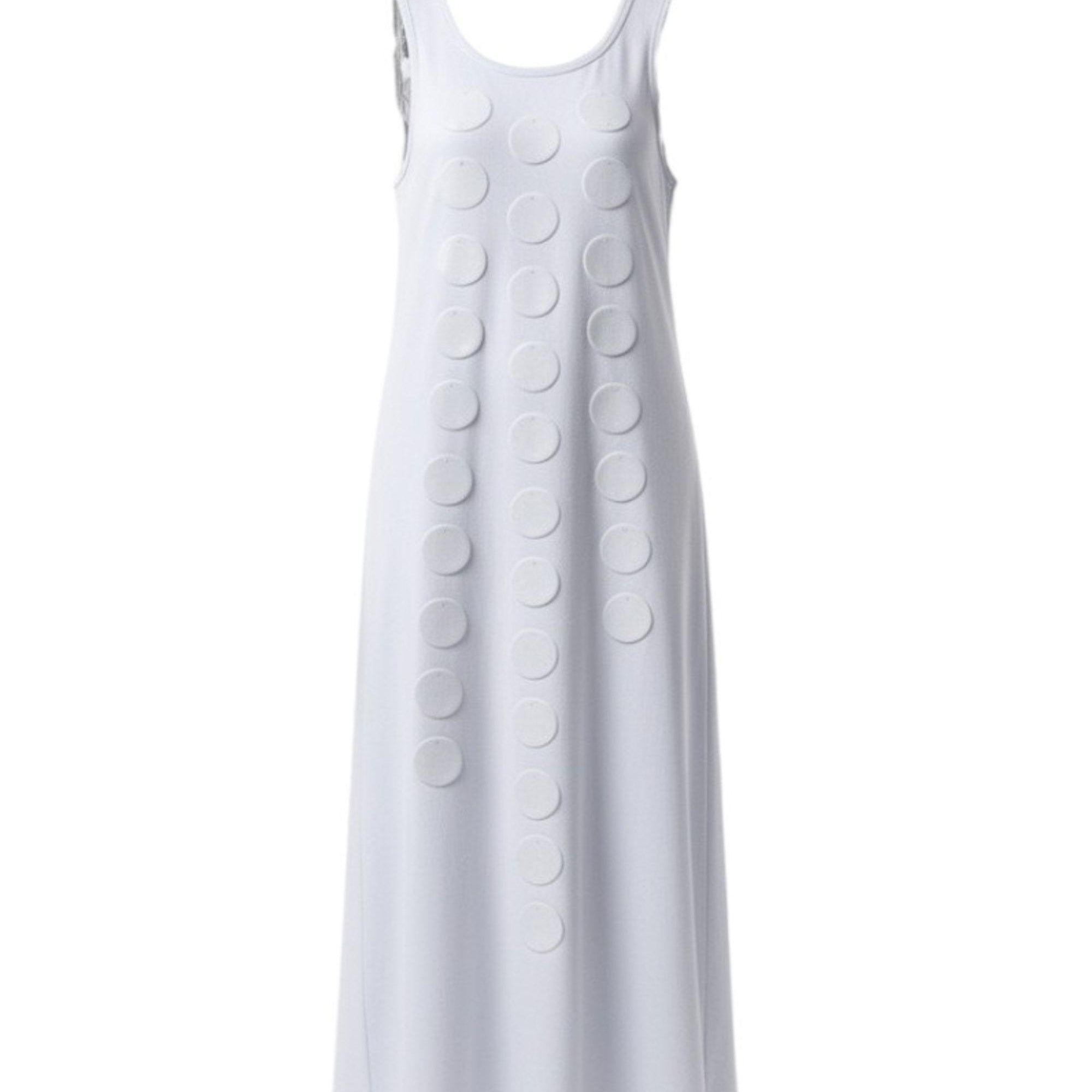 Abito per bambina MSGM Kids bianchi con dettagli a pois S6MSJGDR101 001 MSGM KIDS