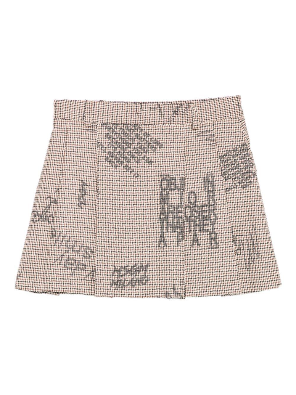 Minigonna per bambina MSGM Kids marrone con stampa grafica F5MSJGSK110 MS030 MSGM KIDS
