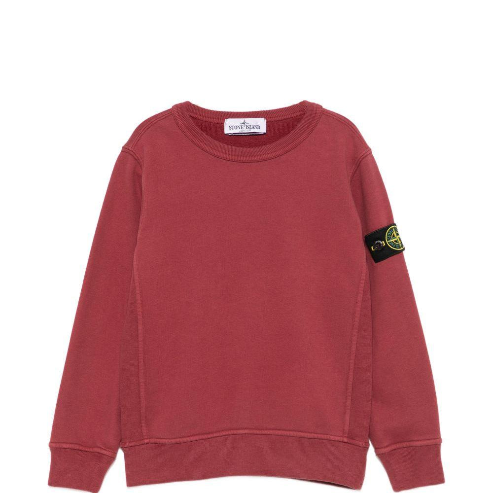 Felpa per bambino Stone Island Kids bordeaux con distintivo Compass L2S166100001S0A20 V0014 STONE ISLAND KIDS