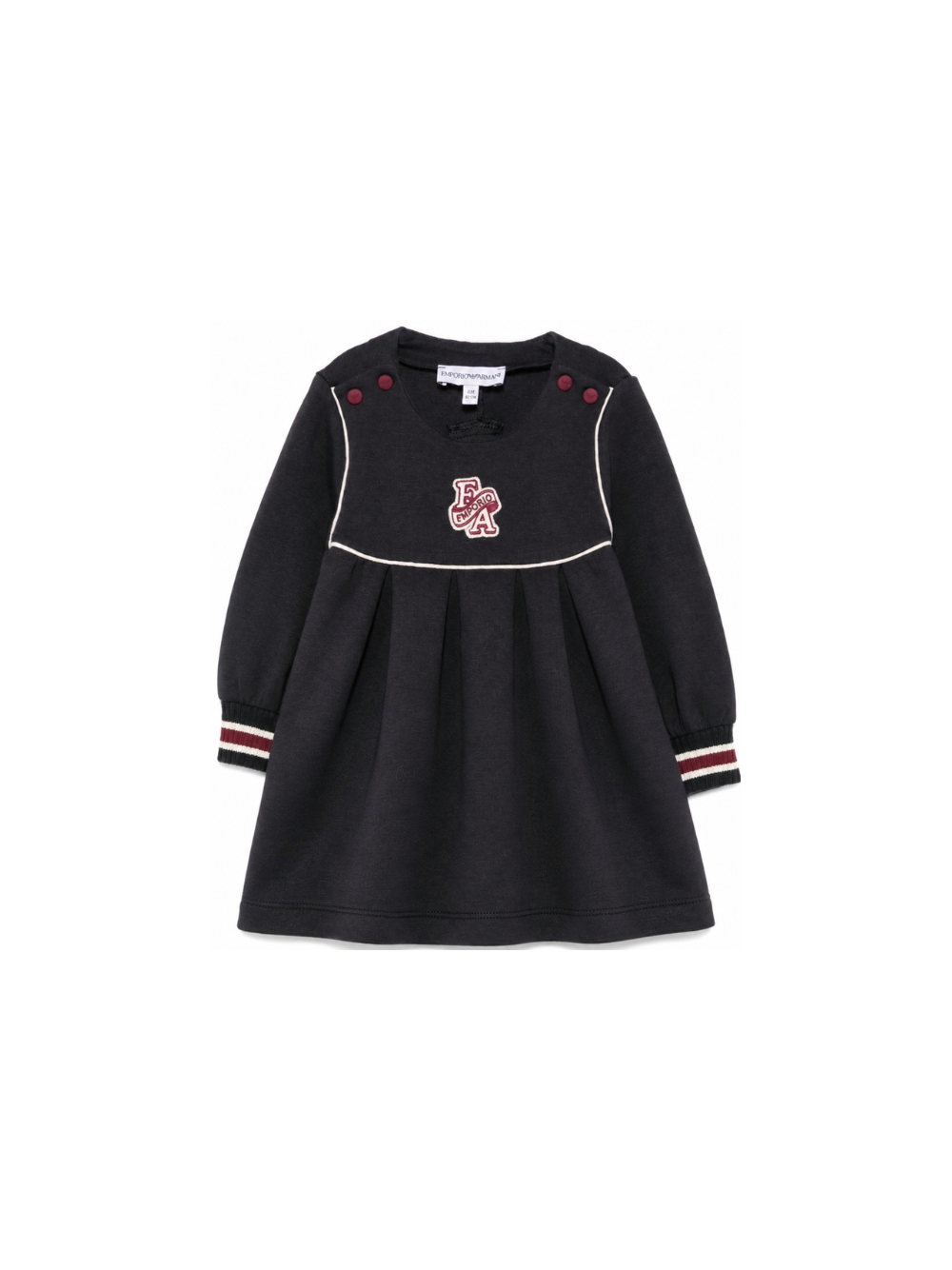 Abito per neonata Emporio Armani Kids blu con rifinitura a contrasto EG000901 AF10126 UB118 EMPORIO ARMANI KIDS