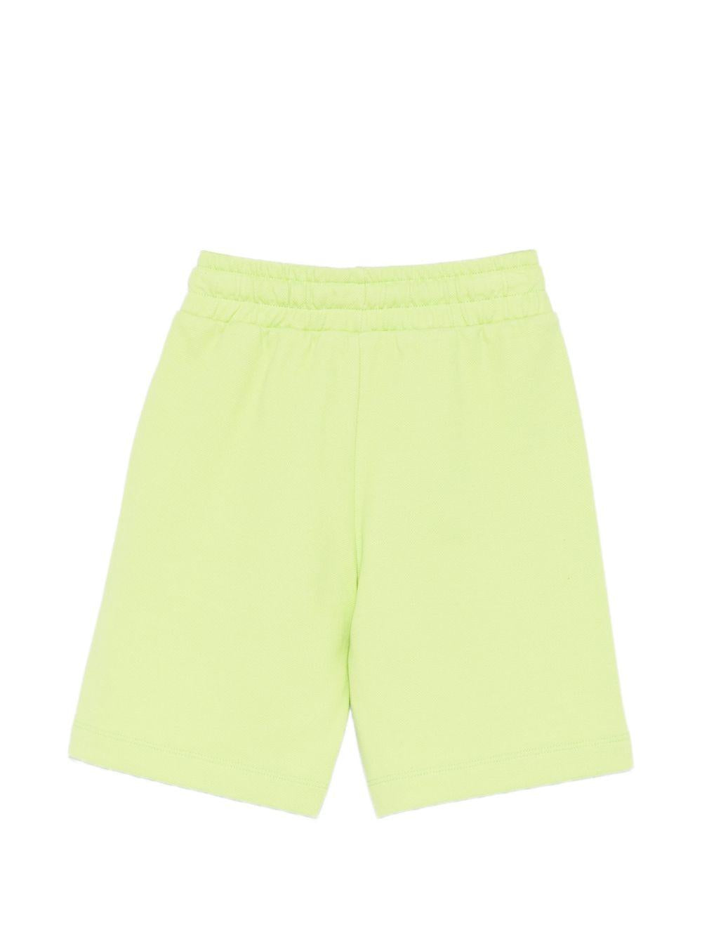 Shorts per bambino Moschino Kids verde con stampa grafica HUQ02LLCA90 30355 MOSCHINO KIDS