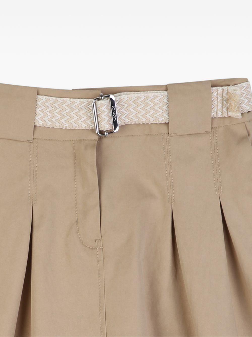 Gonna per bambina Lanvin Enfant beige con passanti per cintura N30351 209 LANVIN