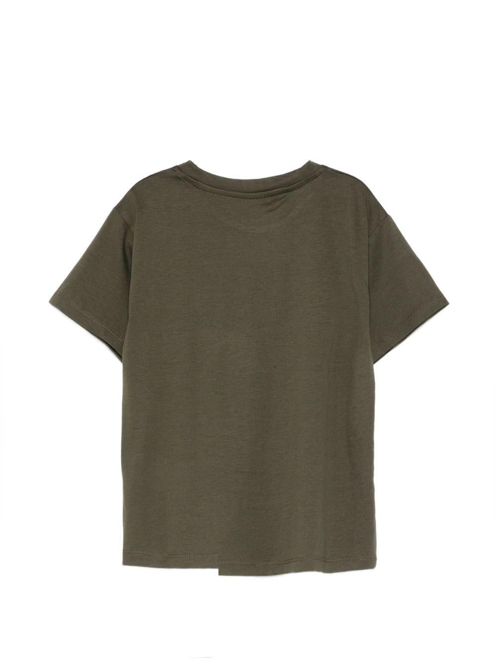 T-shirt per bambino Paolo Pecora Kids verde oliva con maniche corte PP4222 OLIVA PAOLO PECORA KIDS