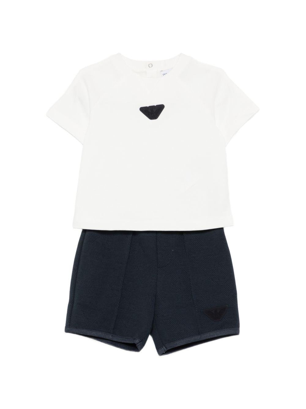 Tutina per neonato Emporio Armani Kids bianco con applicazione EB001622 AF13715 MZ825 EMPORIO ARMANI KIDS