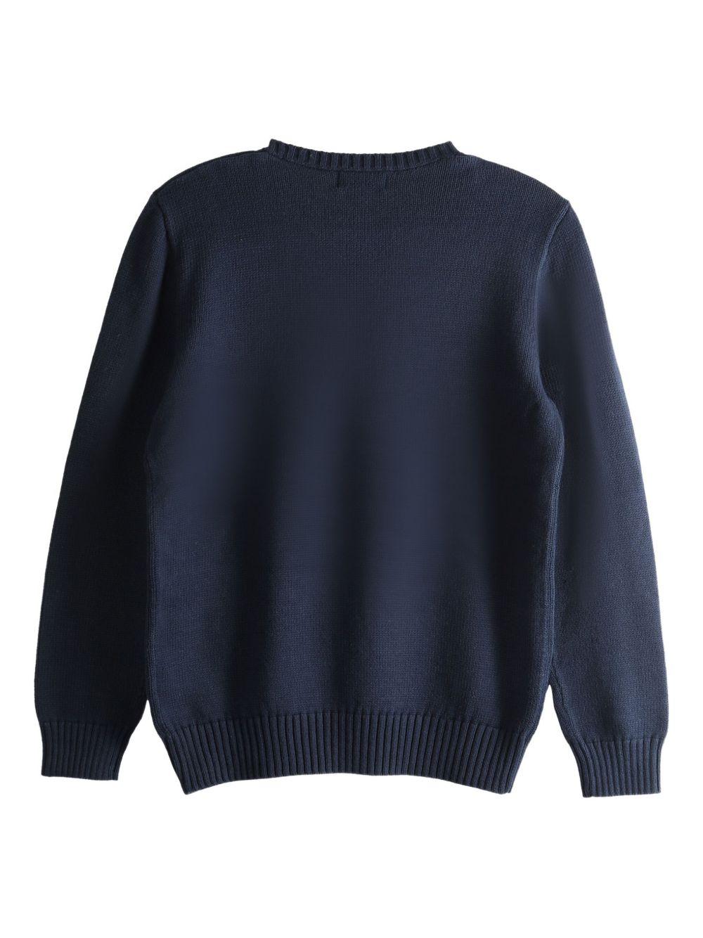 Maglione per bambino Polo Ralph Lauren Kids blu con caratteristico motivo Polo Bear 322668286 002 Ralph Lauren kids