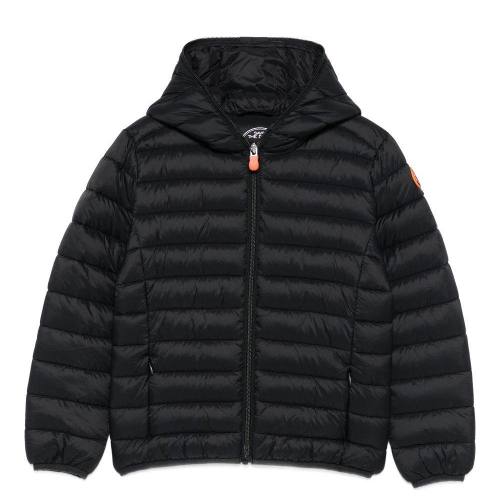 Piumino per bambino Save The Duck Kids nero con applicazione J30650B GIGA21 10000 SAVE THE DUCK KIDS