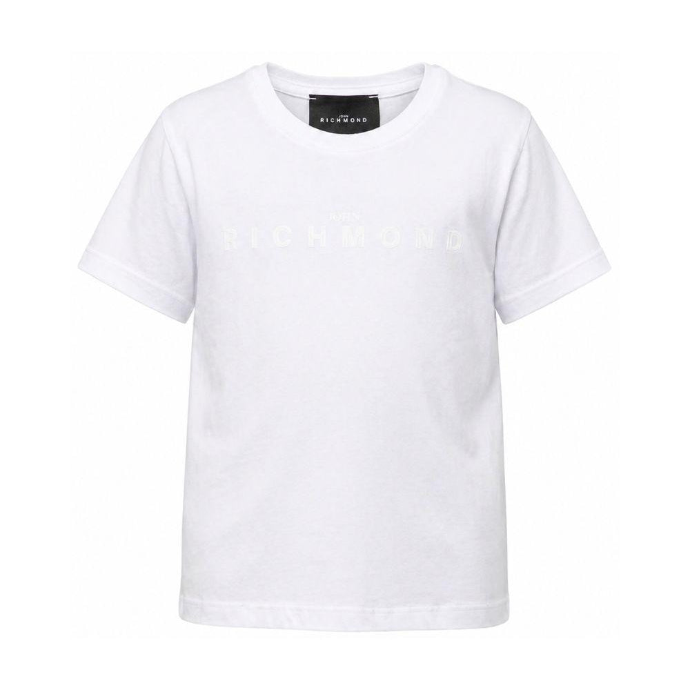 T-shirt per bambino John Richmond Junior bianca con dettaglio logo RGP26017TS WHITE JOHN RICHMOND KIDS