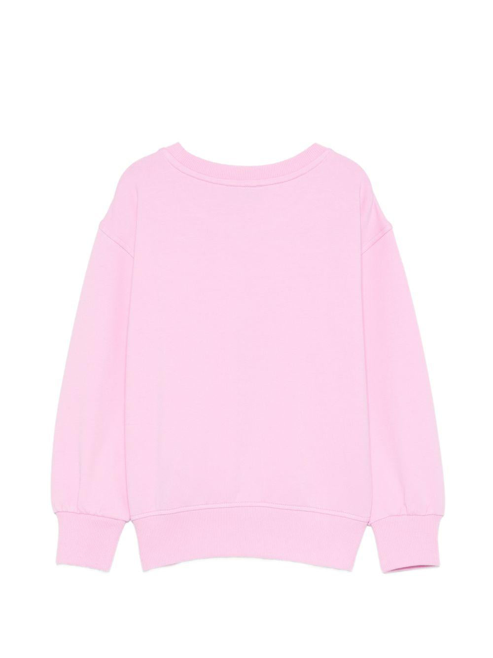 Felpa per bambina Moschino Kids rosa con stampa grafica Teddy Bear HDF06OLDA25 51473 MOSCHINO KIDS