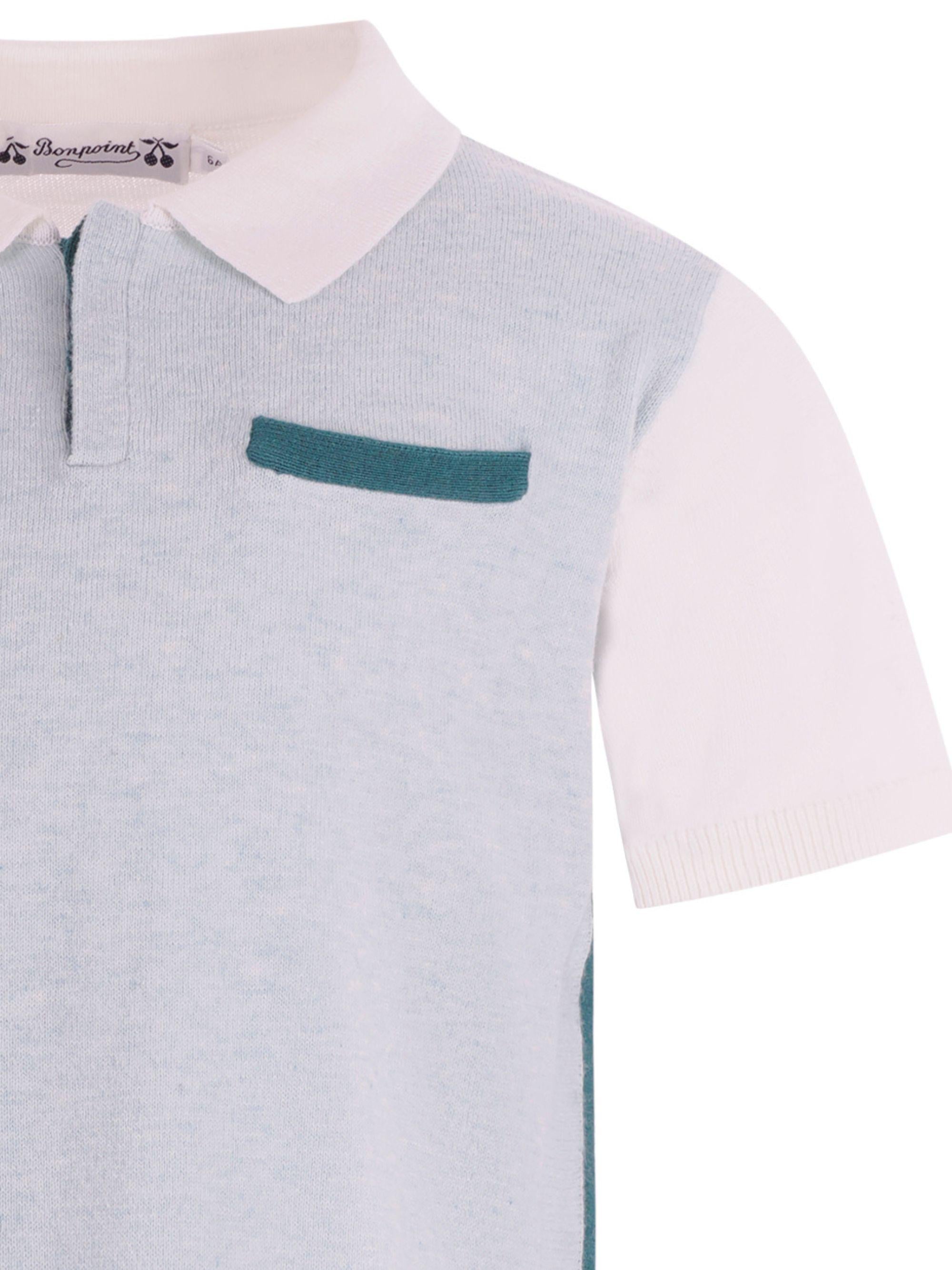 Polo per bambino Bonpoint verde con taschino C06BJUK00001 103 BONPOINT
