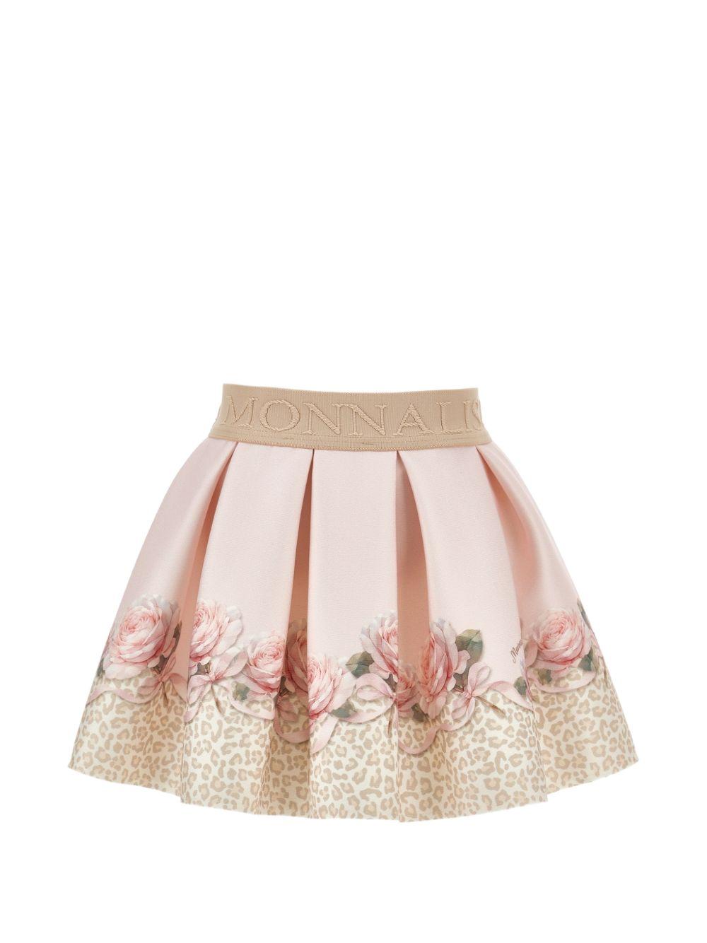 Gonna per bambina Monnalisa Kids rosa con dettagli animalier 31H702 8651NB 0080 MONNALISA KIDS