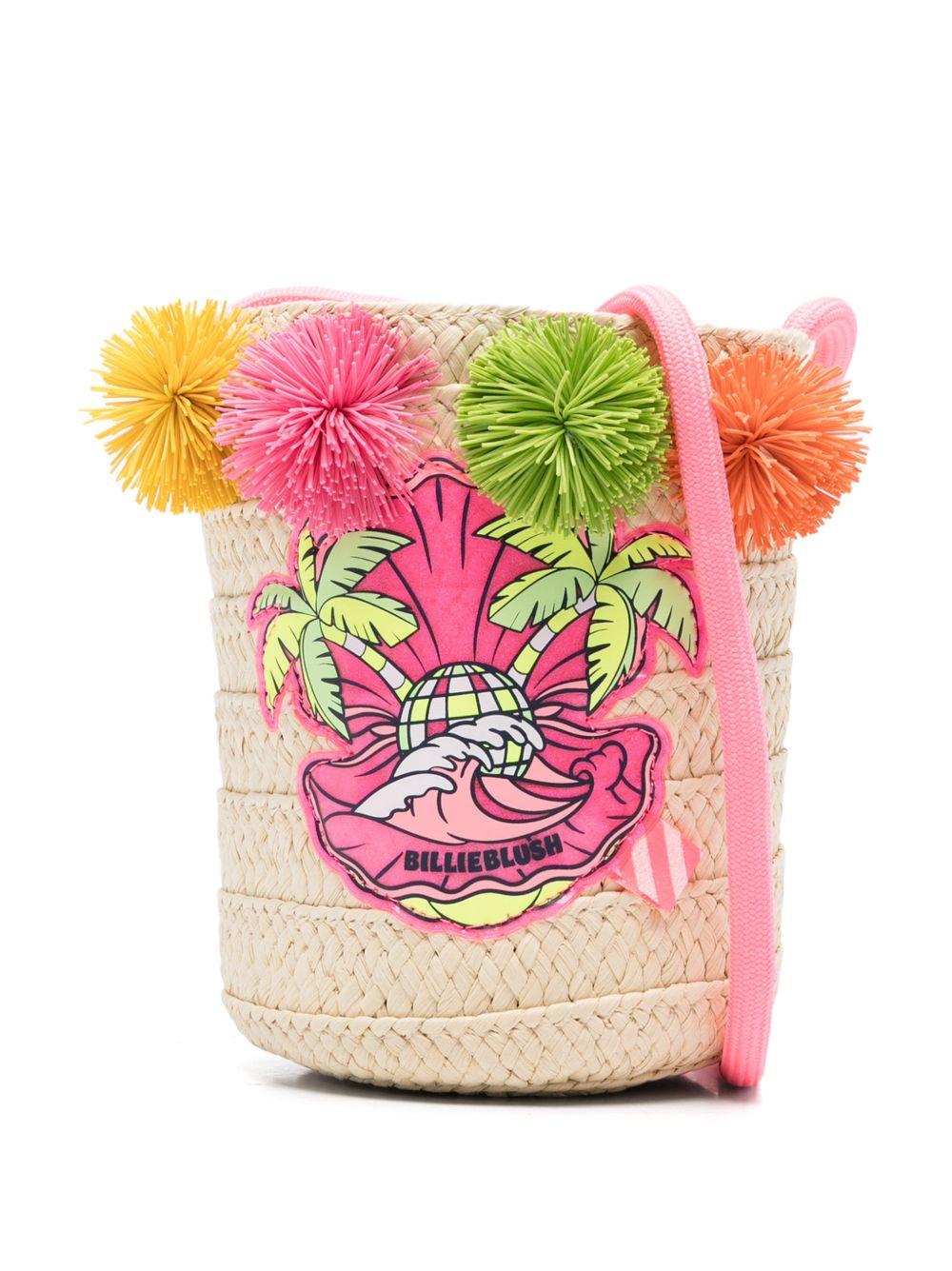 Borsa per bambina Billieblush beige con pompon U22037 499 BILLIEBLUSH KIDS