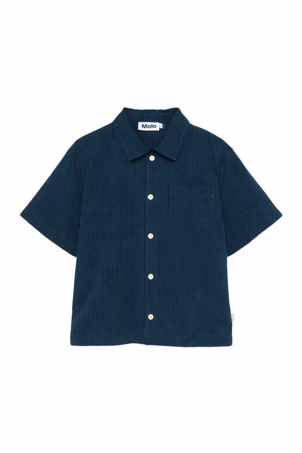 Camicia per bambino Molo blu con taschino sul petto 1S26C204 5618 MOLO KIDS
