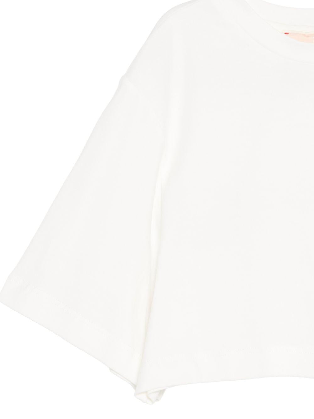T-shirt per bambina Elisabetta Franchi La Mia Bambina bianco con dettaglio logo EFTS2540JE006 0004 ElISABETTA FRANCHI