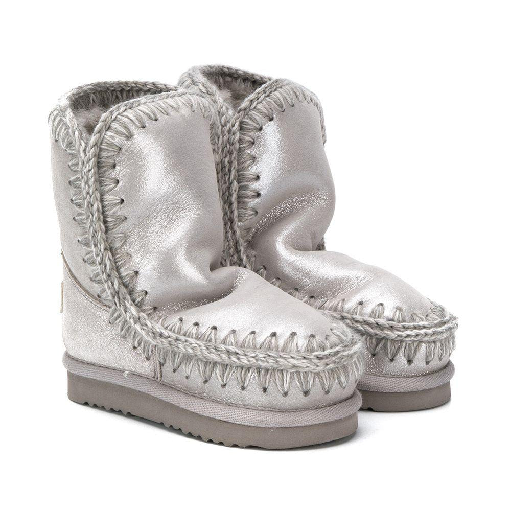Stivaletti Eskimo per bambina Mou Kids argento con suola piatta FK101000C MGSIL MOU KIDS