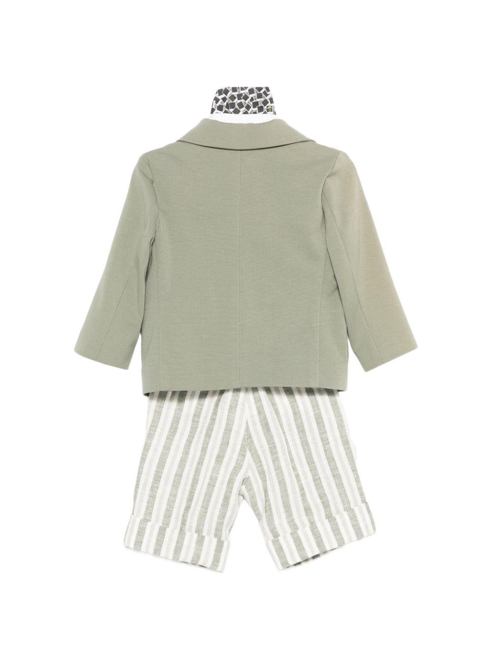 Abito per neonato Colorichiari verde con papillon abbinato MN508456 4937b 35 COLORICHIARI KIDS