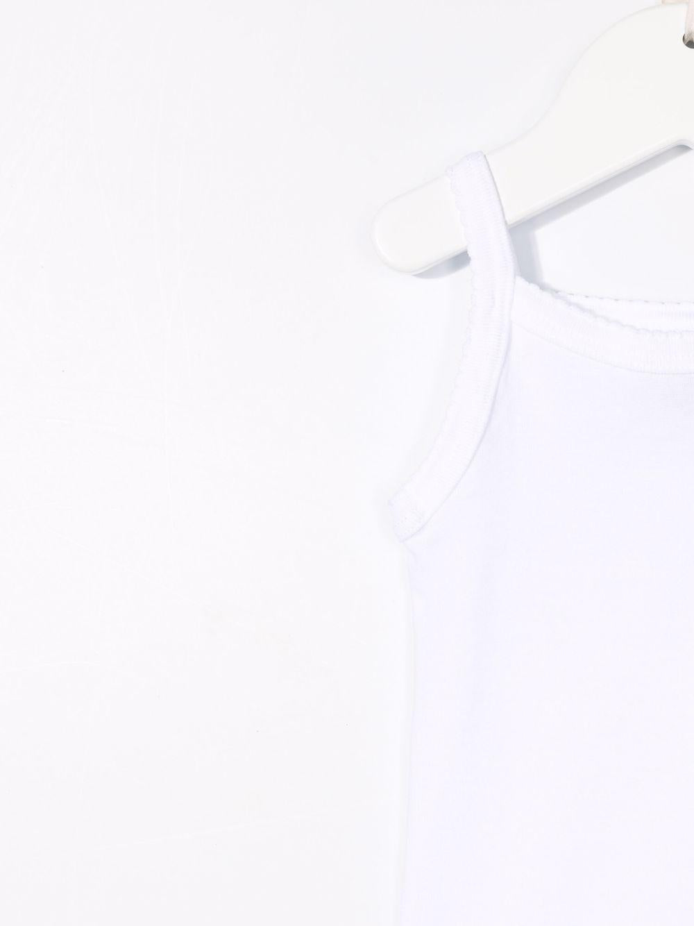 Set di due tutine per neonati Petit Bateau bianche con spalline sottili A01T6 00 PETIT BATEAU KIDS